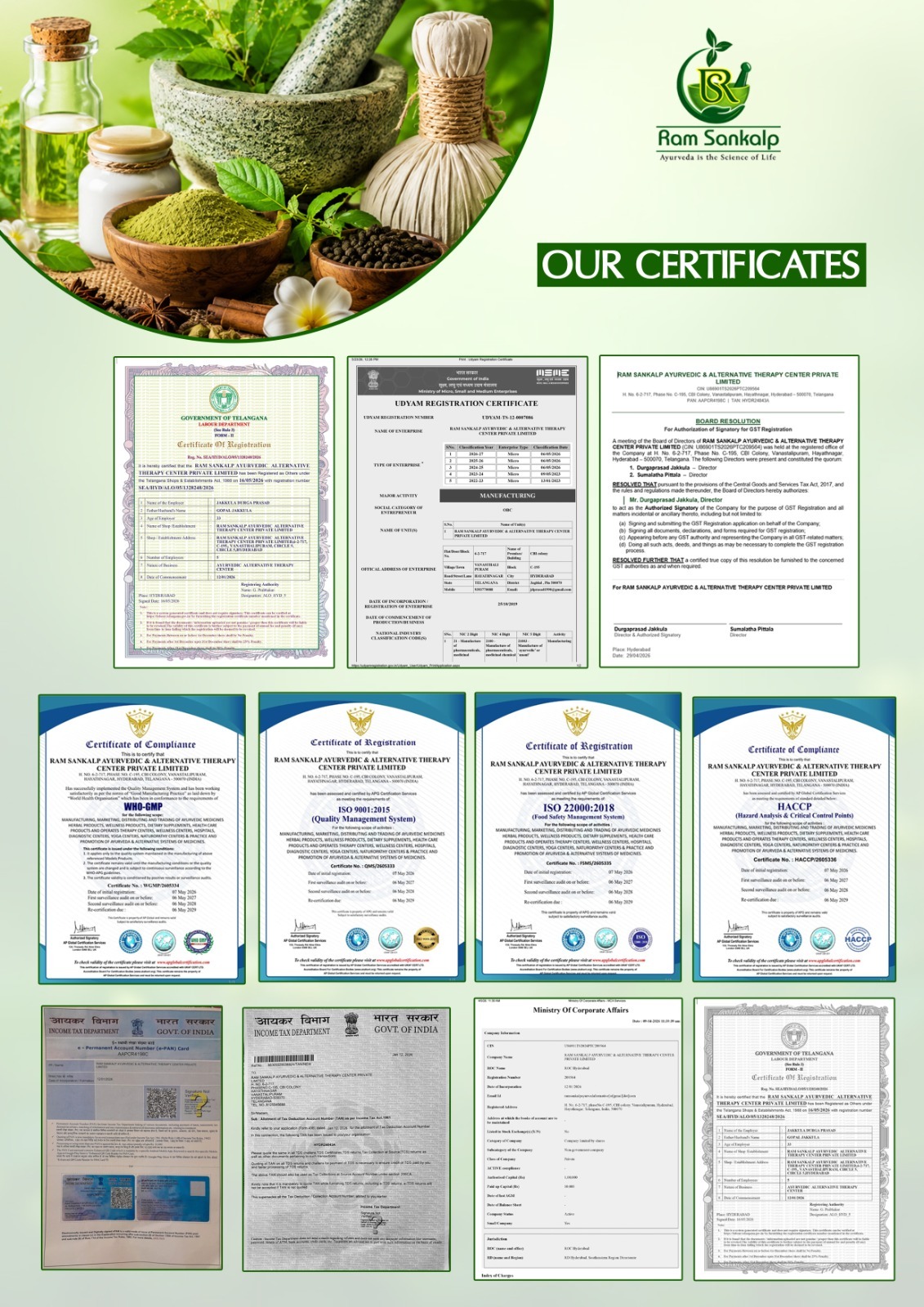 Quality standards certificate visual